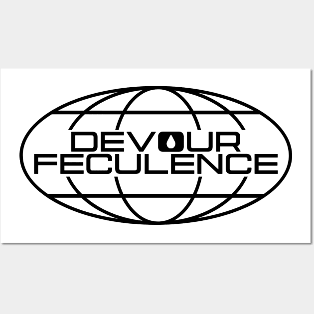 Devour Feculence Worldwide Logo Black - Milchick Wall Art by Tv Moments